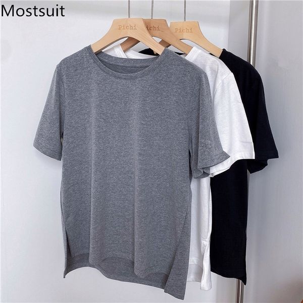 summer cotton t shirt women short sleeve o-neck solid loose basic tees pullovers korean fashion casual female t-shirt 210514, White
summer cotton t shirt women short sleeve o-neck solid loose basic tees pullovers korean fashion casual female t-shirt 210514, White