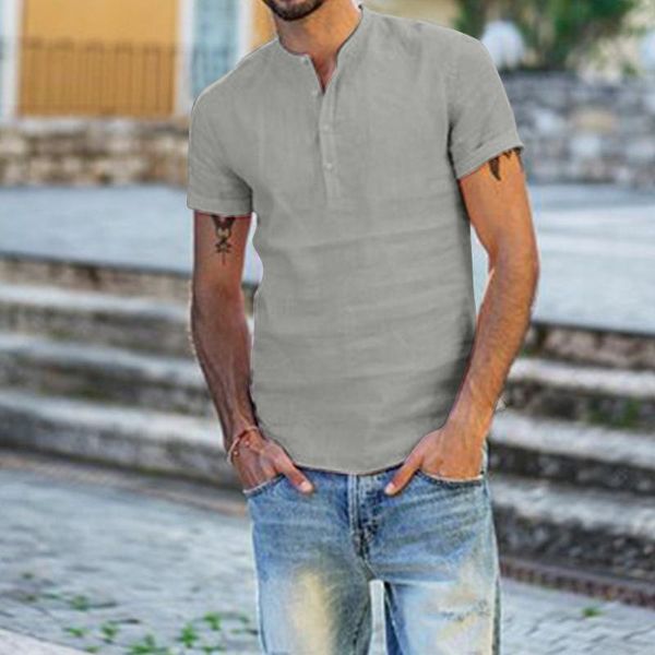 men's t-shirts summer fashion personality cotton linen leisure short sleeve v-neck t-shirt for males time solid color loose top, White;black
men's t-shirts summer fashion personality cotton linen leisure short sleeve v-neck t-shirt for males time solid color loose top, White;black