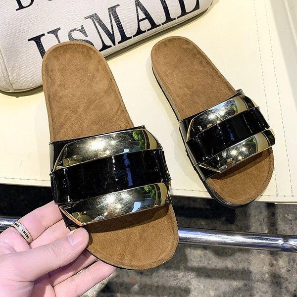 sandals metal decoration platform shoes women slippers slip on open toe slides leather mules casual beach zapatos mujer, Black
sandals metal decoration platform shoes women slippers slip on open toe slides leather mules casual beach zapatos mujer, Black