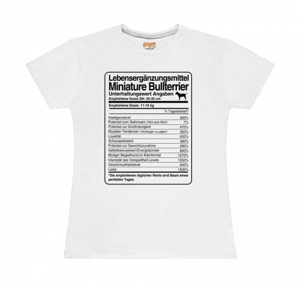 T-Shirt Womens dose Miniature Bull Terrier Life Supplements by siviwonder, Mainly pictures
T-Shirt Womens dose Miniature Bull Terrier Life Supplements by siviwonder, Mainly pictures