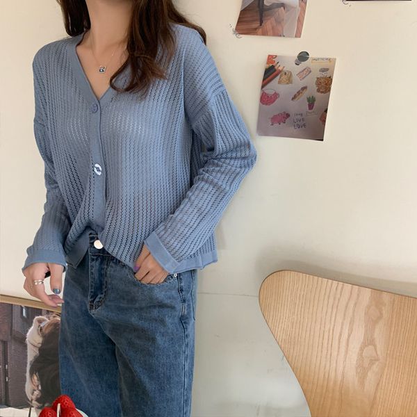sweaters retro chic thin knitted casual hollow out summer leisure feminine all match sunscreen sweet sweaters, White;black
sweaters retro chic thin knitted casual hollow out summer leisure feminine all match sunscreen sweet sweaters, White;black