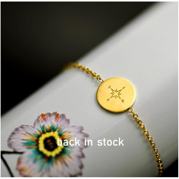 charm bracelets explosive style stainless steel exquisite simple bracelet fashion lady 14k gold glossy disc compass, Golden;silver
charm bracelets explosive style stainless steel exquisite simple bracelet fashion lady 14k gold glossy disc compass, Golden;silver