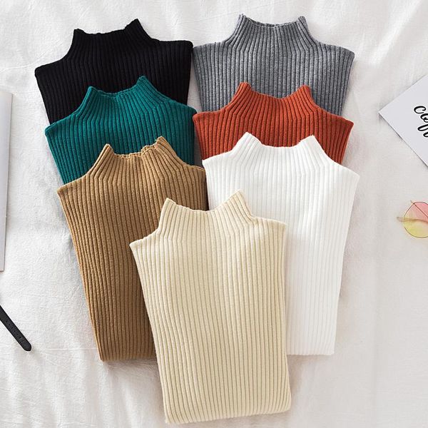 women's sweaters croysier sweater women 2021 autumn winter pullover soft stretch ribbed knitted mock neck basic casual knit, White;black
women's sweaters croysier sweater women 2021 autumn winter pullover soft stretch ribbed knitted mock neck basic casual knit, White;black