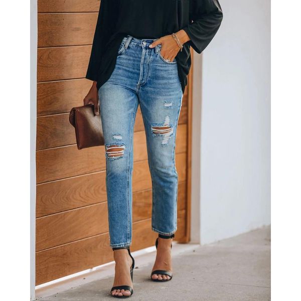 women's jeans 2021 female streetwear spring autumn ladies trousers fashion ripped for women high waist slim elastic denim pants, Blue
women's jeans 2021 female streetwear spring autumn ladies trousers fashion ripped for women high waist slim elastic denim pants, Blue