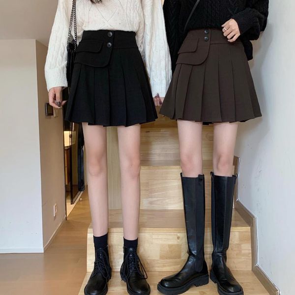 autumn & winter korean high waist slim fashion irregular simple pure color casual women a-line pleated skirt skirts, Black
autumn & winter korean high waist slim fashion irregular simple pure color casual women a-line pleated skirt skirts, Black