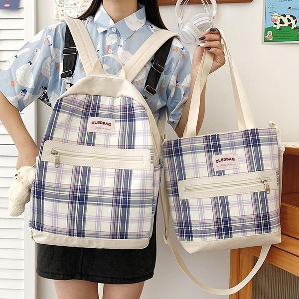 backpack 2 pcs/sets women rucksack plaid school bag for teenage girls boys female travel bags high quality
backpack 2 pcs/sets women rucksack plaid school bag for teenage girls boys female travel bags high quality