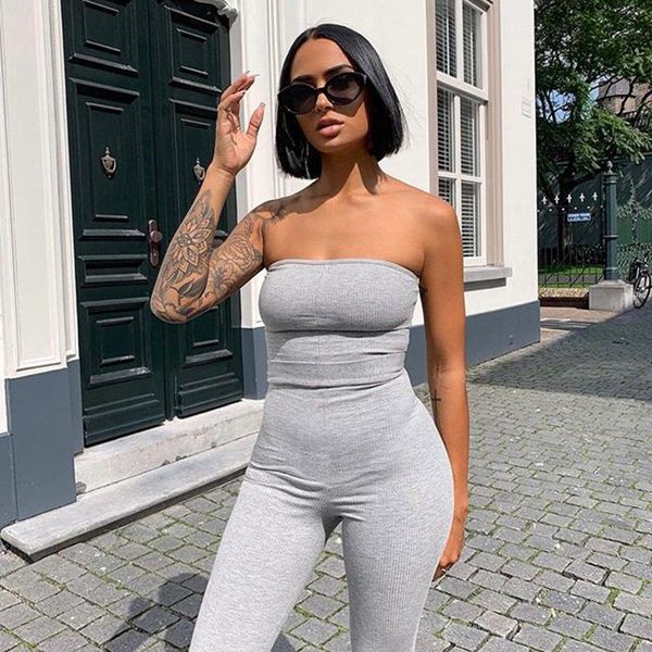 women's jumpsuits & rompers one piece romper women jumpsuit strapless full length overalls lady slim solid casual body femme lfd8389, Black;white
women's jumpsuits & rompers one piece romper women jumpsuit strapless full length overalls lady slim solid casual body femme lfd8389, Black;white