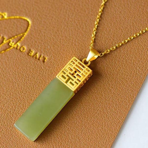 chains s silver natural hetian sapphire long square shape pendant craft hollow pattern temperament inlaid women's brand jewelry
chains s silver natural hetian sapphire long square shape pendant craft hollow pattern temperament inlaid women's brand jewelry