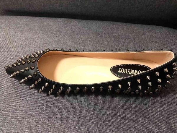 dress shoes showmy woman glitter spiked flat women luxury red sole rivets sequins heels party wedding pointed toe val1, Black
dress shoes showmy woman glitter spiked flat women luxury red sole rivets sequins heels party wedding pointed toe val1, Black