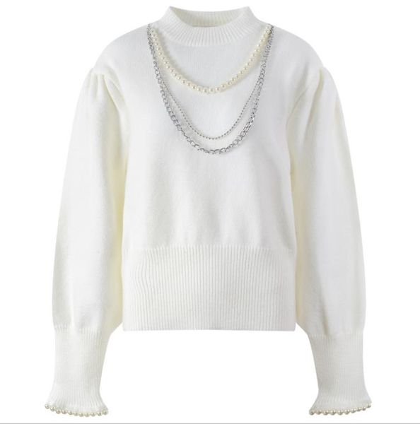 1112 2022 milan runway autumn brand same style sweater long sleeve crew neck pullover black white fashion clothes womens yl, White;black
1112 2022 milan runway autumn brand same style sweater long sleeve crew neck pullover black white fashion clothes womens yl, White;black