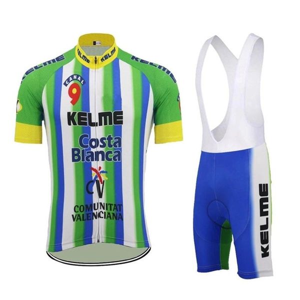 kelme retro cycling jersey kit men summer outdoor set bike competition clothing bib gel shorts ropa hombre racing sets, Black;blue
kelme retro cycling jersey kit men summer outdoor set bike competition clothing bib gel shorts ropa hombre racing sets, Black;blue