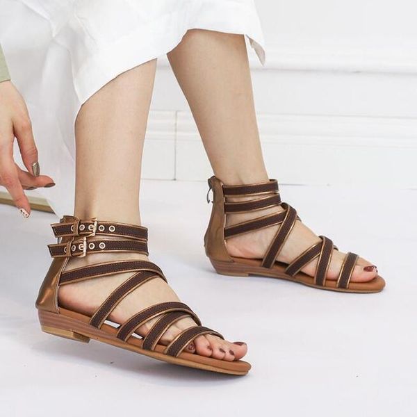 sandals summer women's cross thin strap open toe casual roman style wedge heel large size breathable ladies shoes o6e1, Black
sandals summer women's cross thin strap open toe casual roman style wedge heel large size breathable ladies shoes o6e1, Black