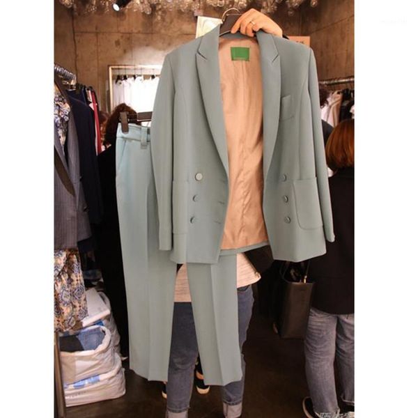 women suits double breasted female pant blazer jacket & pencil casual 2 pieces set femme women's two piece pants, White
women suits double breasted female pant blazer jacket & pencil casual 2 pieces set femme women's two piece pants, White