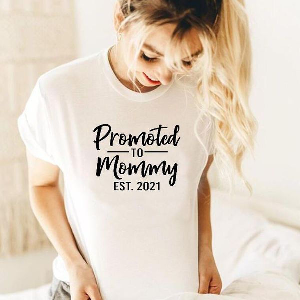 women's t-shirt promoted to mommy women t shirts summer fashion harajuku soon be clothes mom life cotton tees drop, White
women's t-shirt promoted to mommy women t shirts summer fashion harajuku soon be clothes mom life cotton tees drop, White