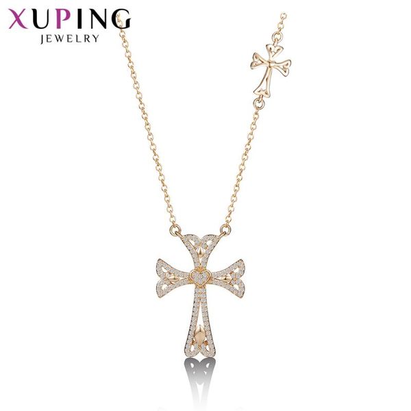 pendant necklaces xuping temperament gold color plated religion cross pattern necklace for women mother's day jewelry gift m54-40071, Silver
pendant necklaces xuping temperament gold color plated religion cross pattern necklace for women mother's day jewelry gift m54-40071, Silver