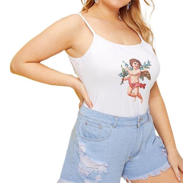 female summer bodysuit white fashion angel print sleeveless bodycon casual shorts playsuit women plus size rompers women's jumpsuits &, Black;white
female summer bodysuit white fashion angel print sleeveless bodycon casual shorts playsuit women plus size rompers women's jumpsuits &, Black;white