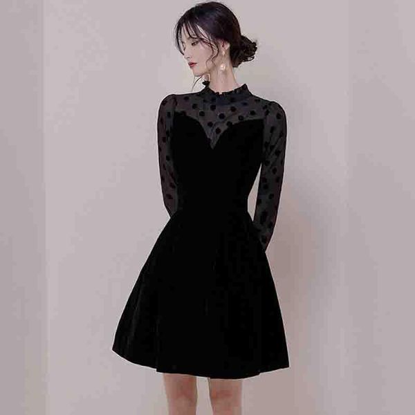 casual dresses llzacoosh 2021 autumn party black dress women runway mesh patchwork velvet long sleeve ol vintage dot, Black;gray
casual dresses llzacoosh 2021 autumn party black dress women runway mesh patchwork velvet long sleeve ol vintage dot, Black;gray