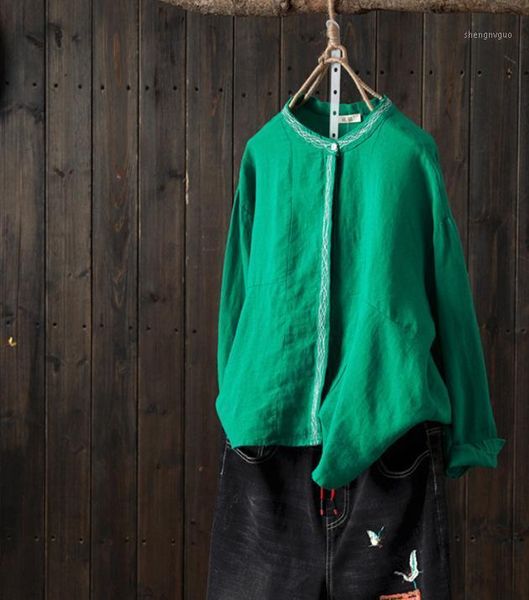 spring women vintage literary style long sleeved cotton shirt mori girl embroidery irregular blouse coat blusas mujer women's blouses &, White
spring women vintage literary style long sleeved cotton shirt mori girl embroidery irregular blouse coat blusas mujer women's blouses &, White