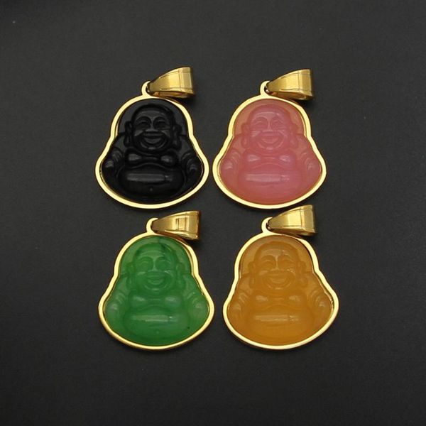 pendant necklaces green buddha for women men punk fashion stainless steel jewelry colored chalcedony stone maitreya hip hop, Silver
pendant necklaces green buddha for women men punk fashion stainless steel jewelry colored chalcedony stone maitreya hip hop, Silver