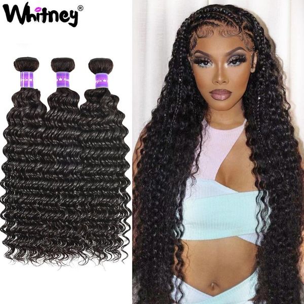 brazilian deep wave human hair bundles natural color 3/4 extension whitney weave bulks, Black
brazilian deep wave human hair bundles natural color 3/4 extension whitney weave bulks, Black