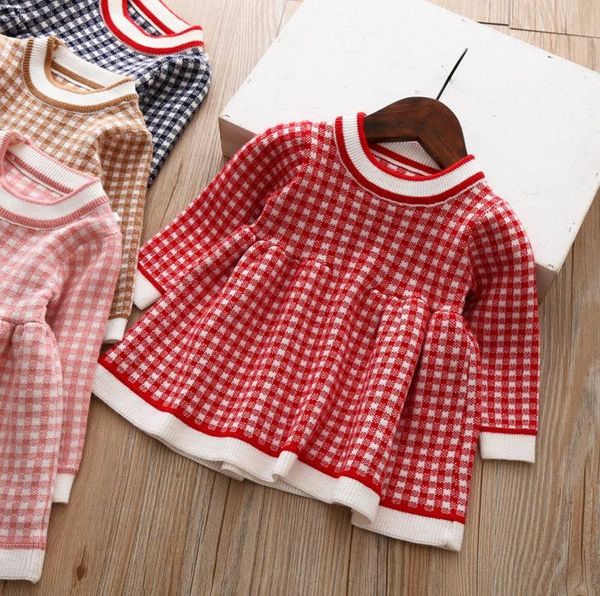 girl's dresses autumn baby girl plaid long sleeve knitted cotton es kids clothing 0-3 years 4 colors e1682 3paj, Red;yellow
girl's dresses autumn baby girl plaid long sleeve knitted cotton es kids clothing 0-3 years 4 colors e1682 3paj, Red;yellow