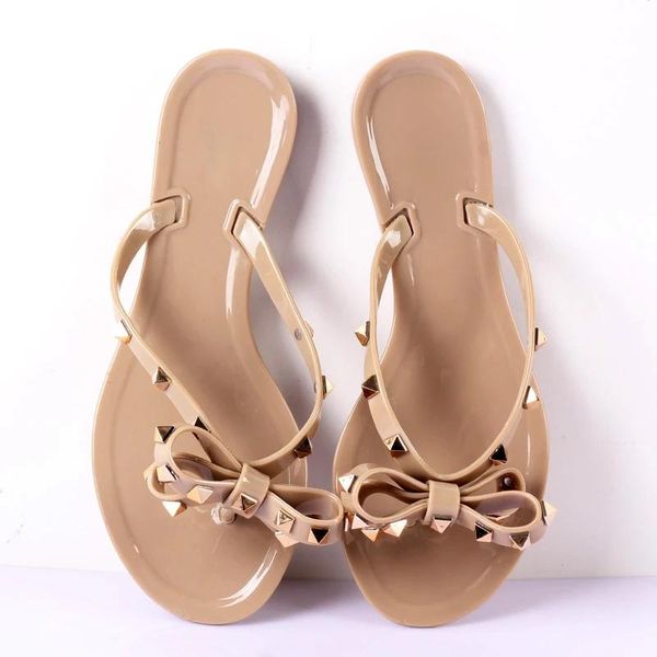 slippers rivets bowknot sandals summer woman beach flip flops jelly shoes pvc slides girls slip on flat with women studs, Black
slippers rivets bowknot sandals summer woman beach flip flops jelly shoes pvc slides girls slip on flat with women studs, Black