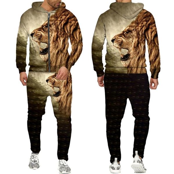 jogging clothing cool 3d animal lion zipper hoodies tracksuit printed + pants suits fashion mens casual streetwear sweatshirts set, Black;red
jogging clothing cool 3d animal lion zipper hoodies tracksuit printed + pants suits fashion mens casual streetwear sweatshirts set, Black;red