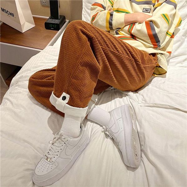 men's pants autumn multicolor corduroy fashion retro casual men streetwear loose hip-hop straight-leg mens trousers, Black
men's pants autumn multicolor corduroy fashion retro casual men streetwear loose hip-hop straight-leg mens trousers, Black