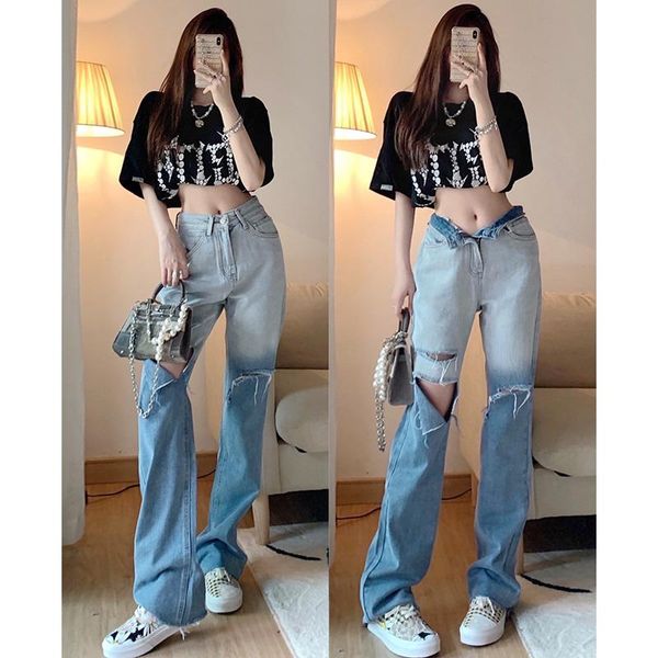 women's jeans gradient women boyfriend for holes high waist street 2021 summer straight loose y2k girl mop pants plus size denim, Blue
women's jeans gradient women boyfriend for holes high waist street 2021 summer straight loose y2k girl mop pants plus size denim, Blue