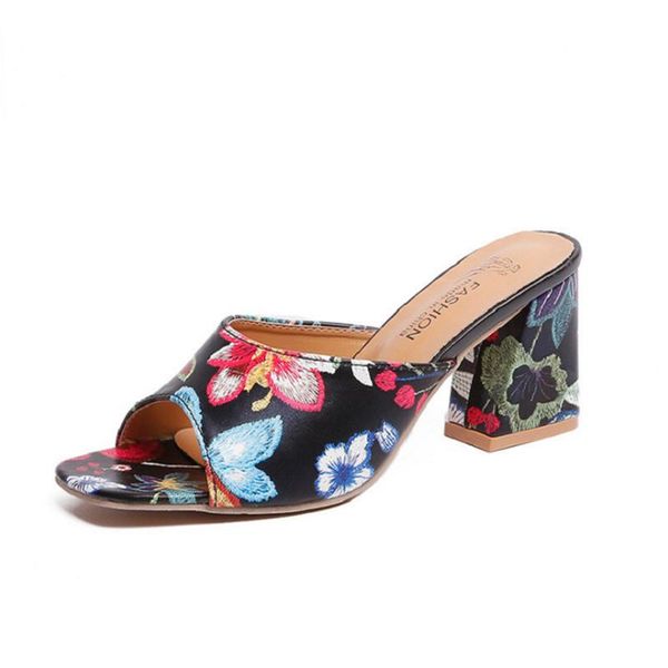 sandals 2021 brand elegant print chunky heels summer women's shoes woman leisure slippers comfortable open toe slip-on slides, Black
sandals 2021 brand elegant print chunky heels summer women's shoes woman leisure slippers comfortable open toe slip-on slides, Black