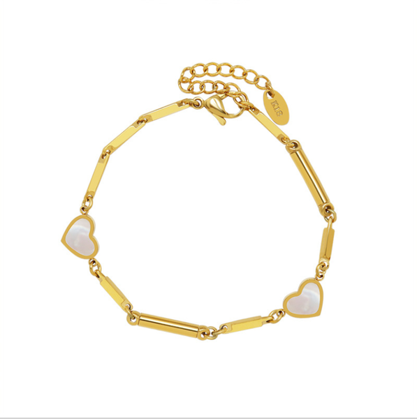 charm bracelets gorgeous bamboo chain natural white shell heart-shaped handmade bracelet for fashion women titanium steel pulseras mujer, Golden;silver
charm bracelets gorgeous bamboo chain natural white shell heart-shaped handmade bracelet for fashion women titanium steel pulseras mujer, Golden;silver