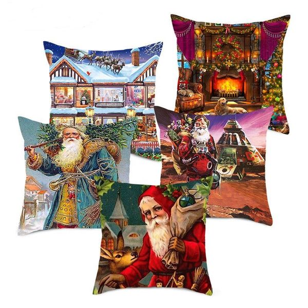 cushion/decorative pillow christmas santa claus and animals cover cushion pillowcase for home sofa decoration pillows winter 
cushion/decorative pillow christmas santa claus and animals cover cushion pillowcase for home sofa decoration pillows winter