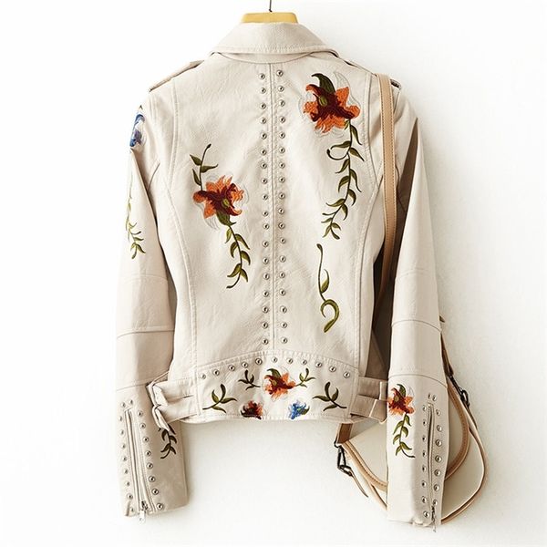 ftlzz new women retro floral print embroidery faux soft leather jacket coat turndown collar pu moto biker black punk outerwear
ftlzz new women retro floral print embroidery faux soft leather jacket coat turndown collar pu moto biker black punk outerwear