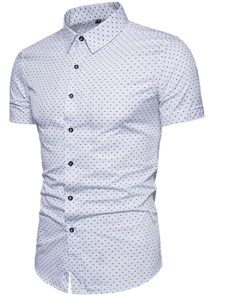 men's casual shirts printed shirt cotton slim fit short sleeve summer 4 colors, White;black
men's casual shirts printed shirt cotton slim fit short sleeve summer 4 colors, White;black