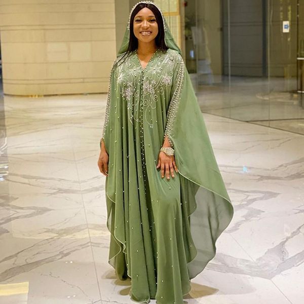 hooded chiffon african dresses for women 2 piece set gowns robe with bottom dress fashion diamond beads traditional party ethnic clothing, Red
hooded chiffon african dresses for women 2 piece set gowns robe with bottom dress fashion diamond beads traditional party ethnic clothing, Red