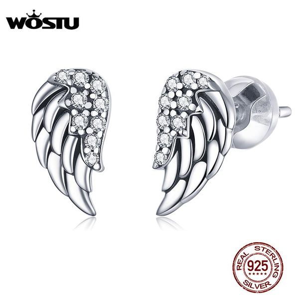 stud wostu feathers earrings 925 sterling silver retro angel for women cubic zircon cz jewelry cqe882, Golden;silver
stud wostu feathers earrings 925 sterling silver retro angel for women cubic zircon cz jewelry cqe882, Golden;silver
