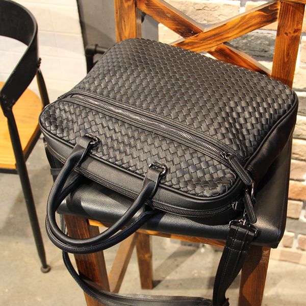 briefcase men's woven fashion handbag single shoulder bag file trend backpack business
briefcase men's woven fashion handbag single shoulder bag file trend backpack business
