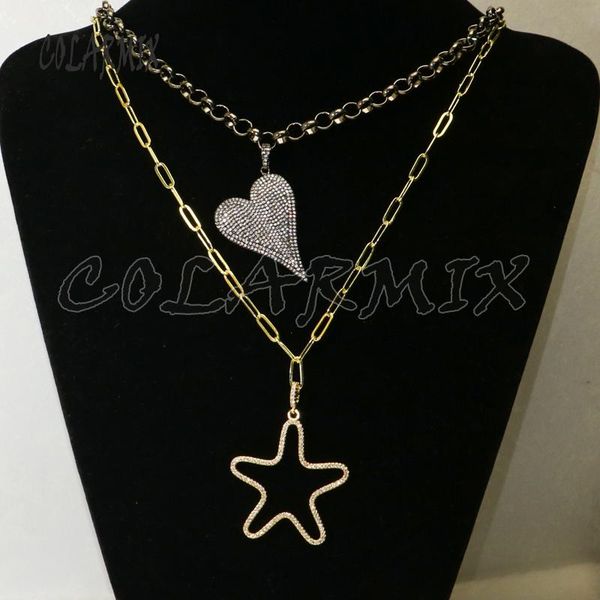 pendant necklaces 3pcs layer necklace zircon accessories star and heart big link chain for women 50367, Silver
pendant necklaces 3pcs layer necklace zircon accessories star and heart big link chain for women 50367, Silver