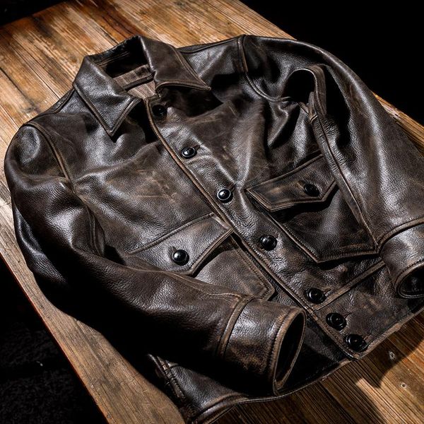 retro brown american style biker's genuine leather jacket men plus size 4xl real cowhide slim fit motorcycle natural coat men's &, Black
retro brown american style biker's genuine leather jacket men plus size 4xl real cowhide slim fit motorcycle natural coat men's &, Black