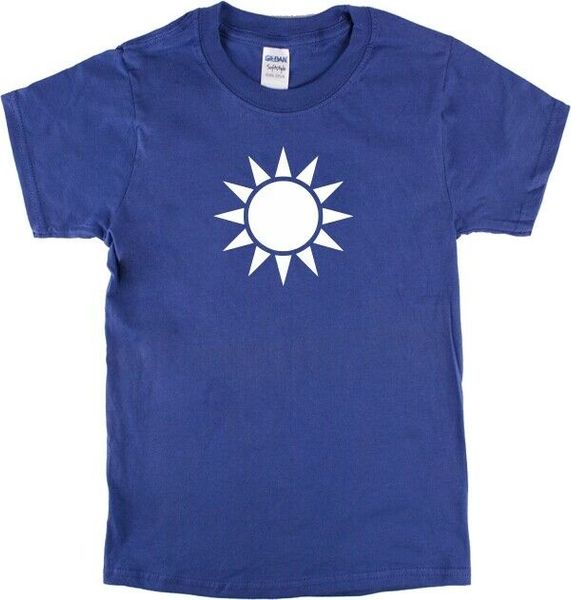 taiwan sun flag t-shirt-s-xxl, White;black