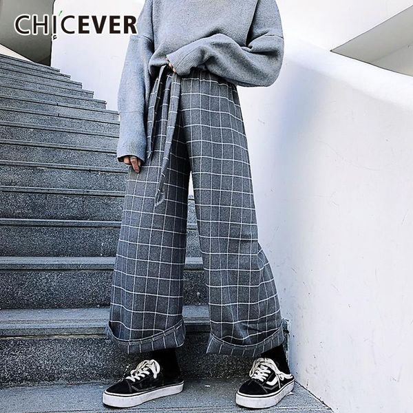 women's pants & capris chicever 2021 spring vintage plaid trouser for women elastic high waist bandage loose wide leg female korean fas, Black;white
women's pants & capris chicever 2021 spring vintage plaid trouser for women elastic high waist bandage loose wide leg female korean fas, Black;white
