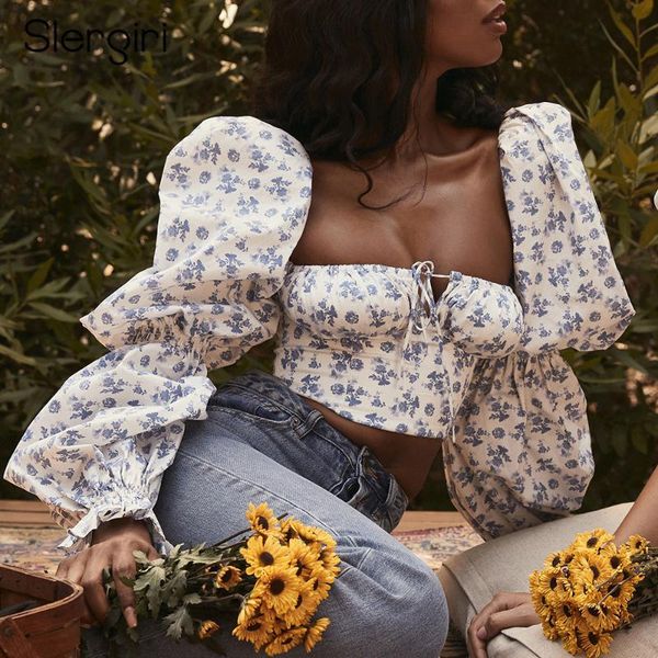 slergiri floral print lace up square collar blouse autumn leg-of-mutton sleeve crop women high street short blouses women's & shirt, White
slergiri floral print lace up square collar blouse autumn leg-of-mutton sleeve crop women high street short blouses women's & shirt, White