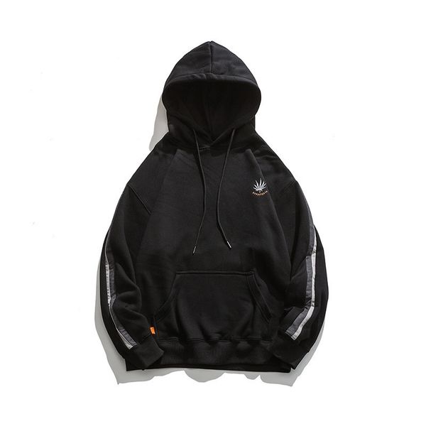winter cashmere hoodie with four leaf clover embroidery thickened loose hoodie for men, Black
winter cashmere hoodie with four leaf clover embroidery thickened loose hoodie for men, Black