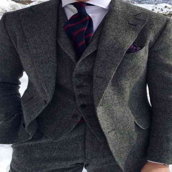 Men's Suits & Blazers Wool Blend Grey Herringbone 3 Piece Notch Lapel Tweed Vintage Peaky Blinder XX7N, White;black
Men's Suits & Blazers Wool Blend Grey Herringbone 3 Piece Notch Lapel Tweed Vintage Peaky Blinder XX7N, White;black
