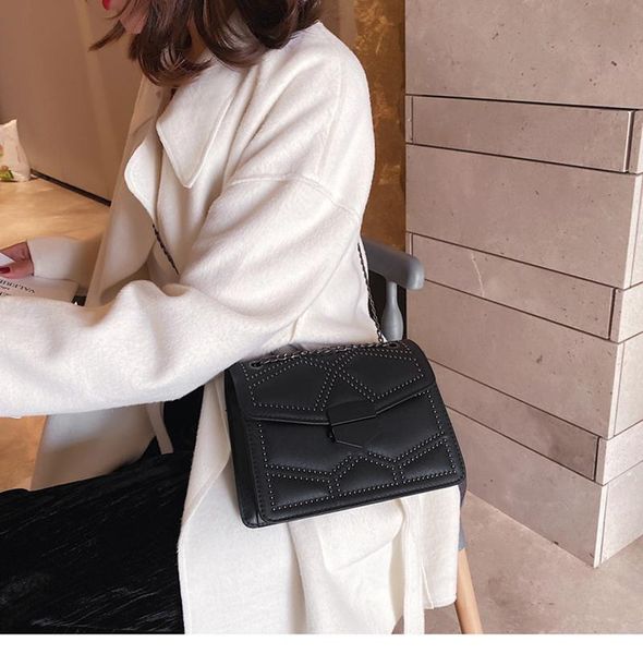 evening bags rivet chain brand designer pu leather crossbody for women 2021 simple fashion shoulder bag lady luxury small handbags
evening bags rivet chain brand designer pu leather crossbody for women 2021 simple fashion shoulder bag lady luxury small handbags