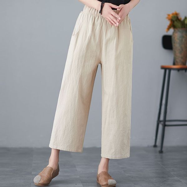 women summer cotton linen casual pants new simple style vintage solid color loose female high waist ankle-length pant s3530 210412, Black;white
women summer cotton linen casual pants new simple style vintage solid color loose female high waist ankle-length pant s3530 210412, Black;white