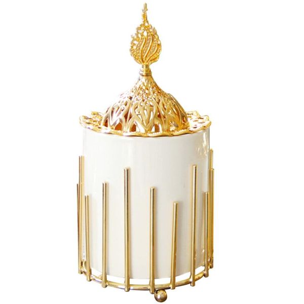 european style incense burner metal ceramic censer adornment (golden size) fragrance lamps
european style incense burner metal ceramic censer adornment (golden size) fragrance lamps