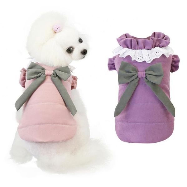 dog apparel creative pet clothes lace scarf cotton coat autumn winter for puppy warm clothing with bowknot
dog apparel creative pet clothes lace scarf cotton coat autumn winter for puppy warm clothing with bowknot