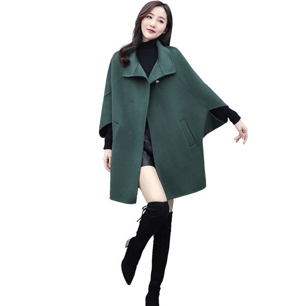 women's trench coats 2021 female wool mid-length bat drop elegant jacket all-match, Tan;black
women's trench coats 2021 female wool mid-length bat drop elegant jacket all-match, Tan;black