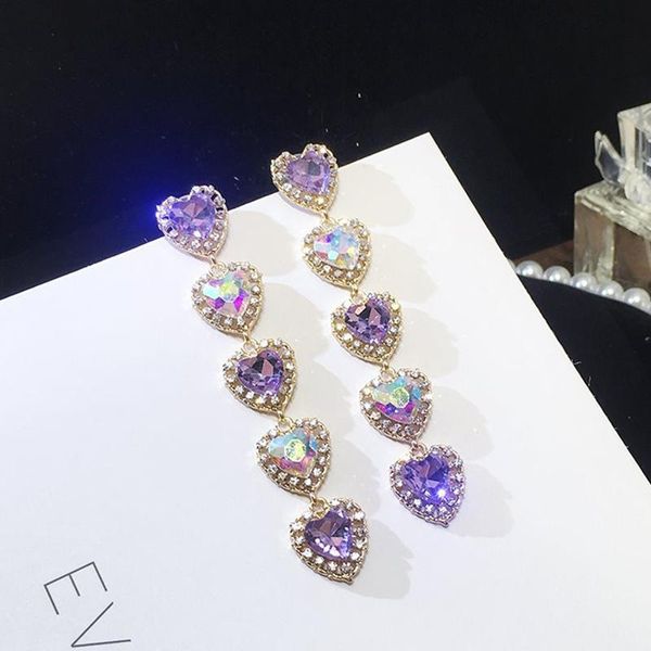 dangle & chandelier korean purple rhinestone love heart flower earrings long water drop crystal jewelry pendientes for women fashion brincos, Silver
dangle & chandelier korean purple rhinestone love heart flower earrings long water drop crystal jewelry pendientes for women fashion brincos, Silver